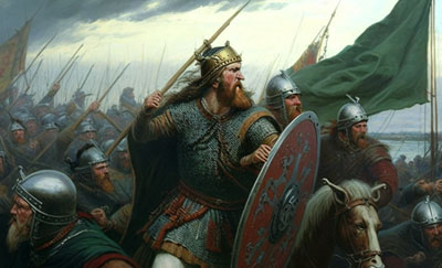 High King Brian Boru in the Battle of Clontarf