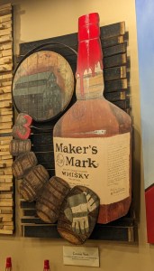Maker's Mark Giant Bottle Display at Distillery