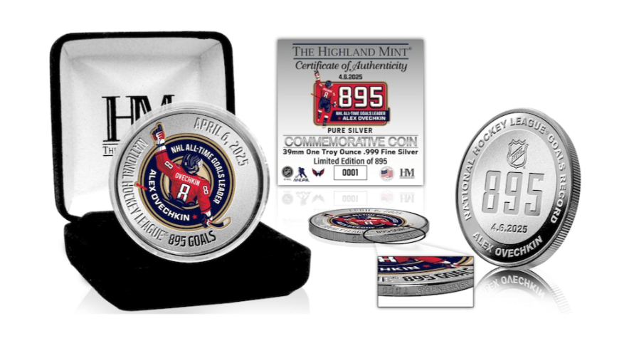 Alexander Ovechkin 895th Goal Silver Coin